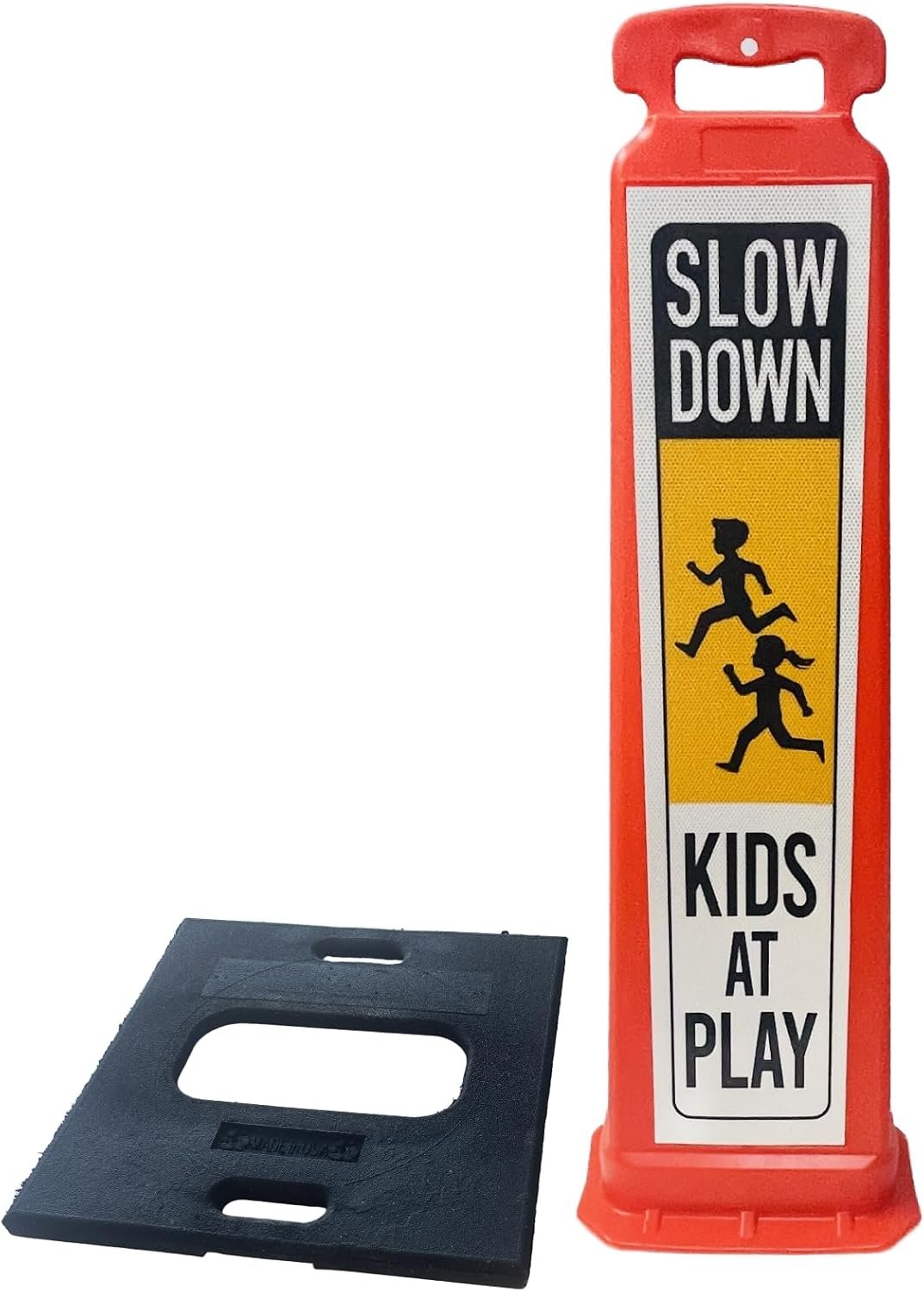 Double-sided neighborhood safety sign visibility