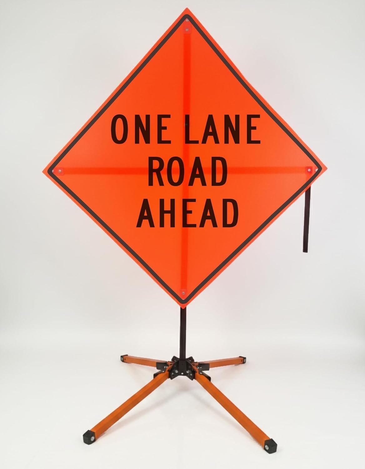 Sign and stand kit folded compactly for storage