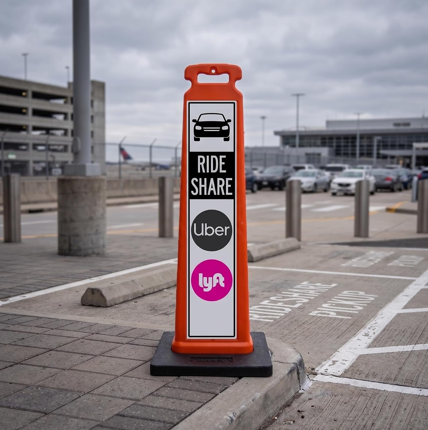 Passenger loading sign deployed on base
