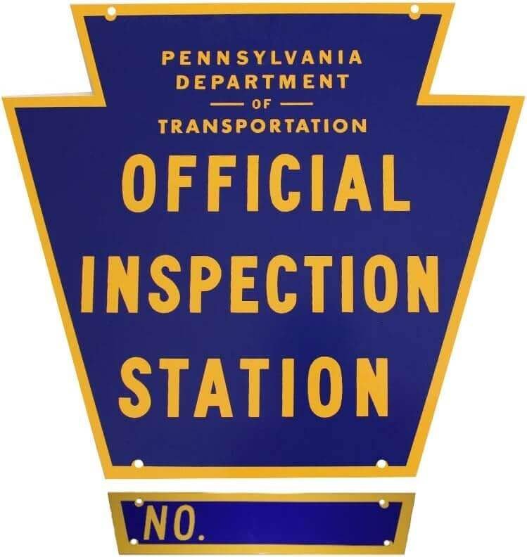 Pennsylvania Official Inspection Station Sign
