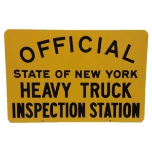 Official State of New York Heavy Truck Inspection Sign