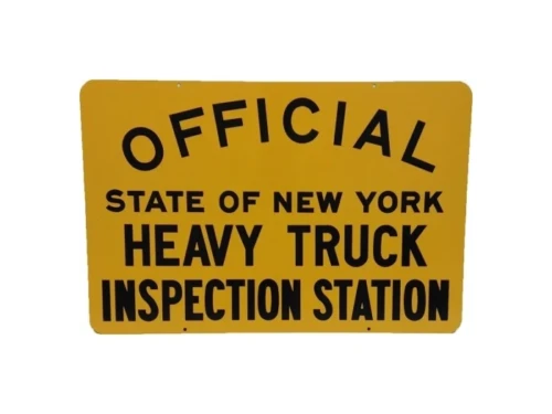 Official State of New York Heavy Truck Inspection Sign