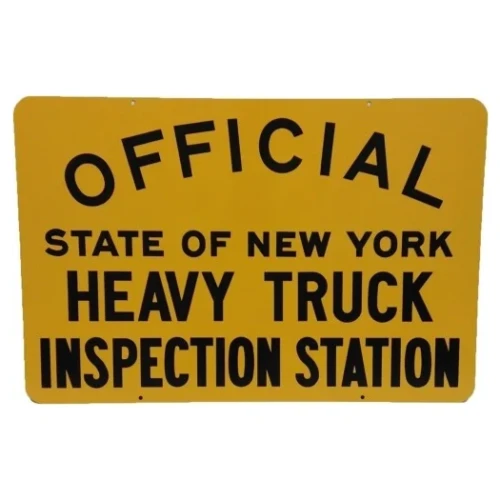 Official State of New York Heavy Truck Inspection Sign