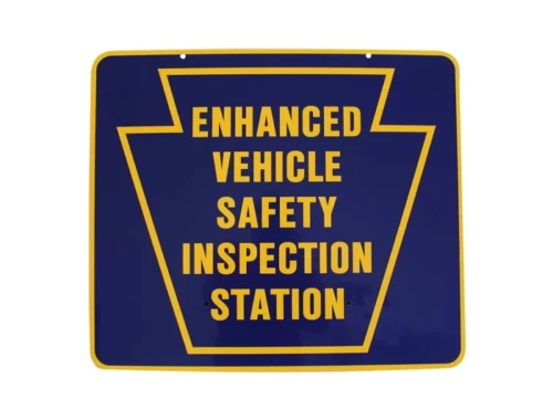 Pennsylvania DOT Enhanced Vehicle Safety Inspection Sign