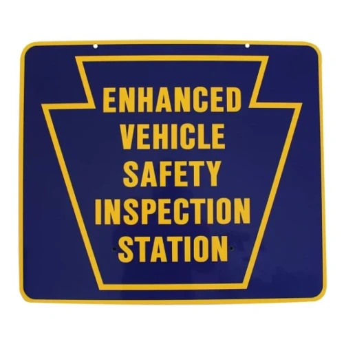 Pennsylvania DOT Enhanced Vehicle Safety Inspection Sign