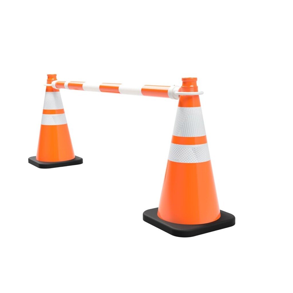 Front view of Adjustable Traffic Cone Bar