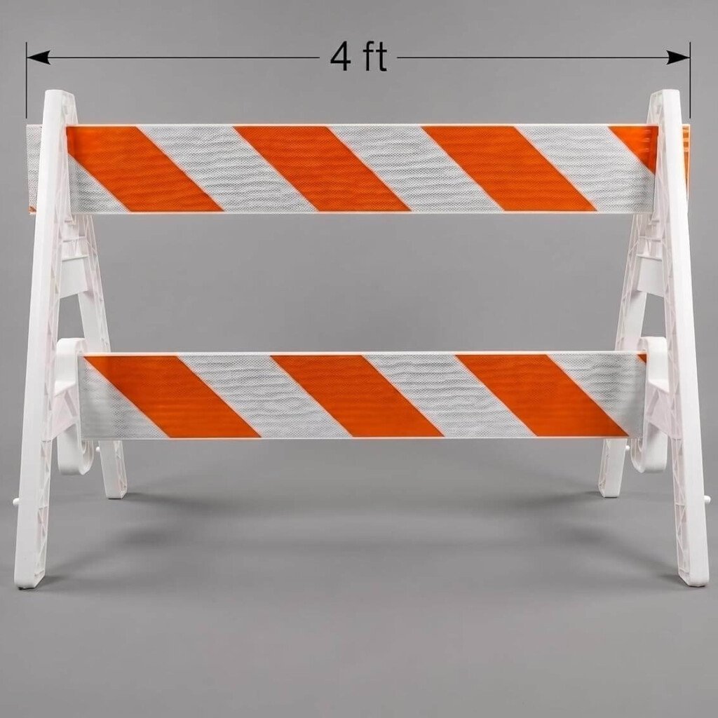 4ft angled view of Type 2 Barricade