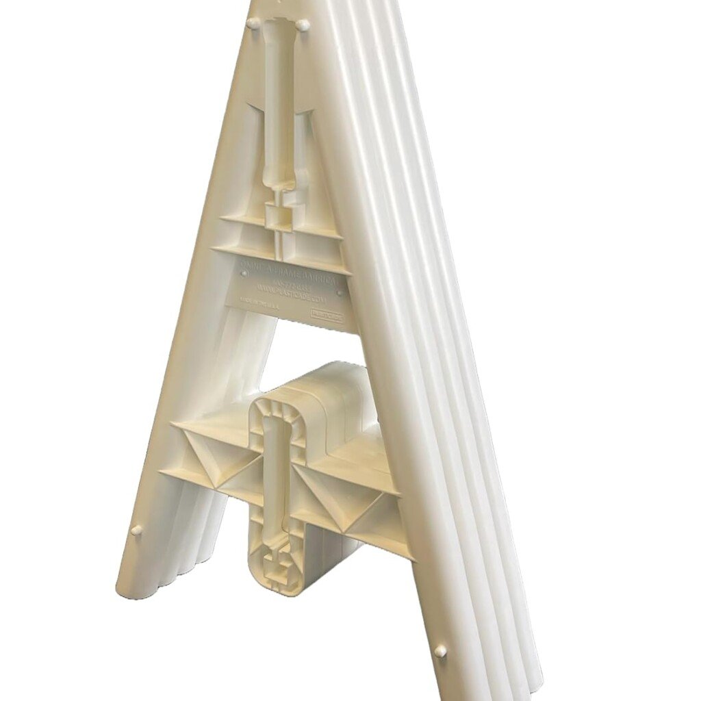 Disassembled stackable barricade legs