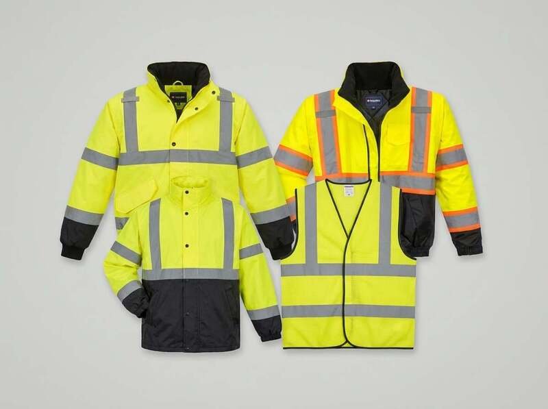 High visibility jackets, vests and workwear