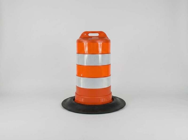 RoadMax stackable channelization drum with reflective sheeting